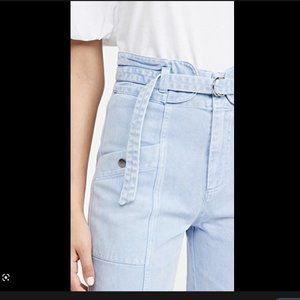 Sea New York BELTED STRAIGHT-LEG JEANS